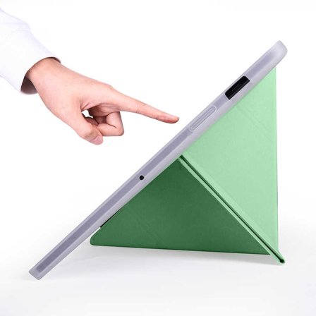 Samsung Galaxy Tab S7 T870 Uyumlu Kılıf Zore Tri Folding Kalem Bölmeli Standlı Kılıf