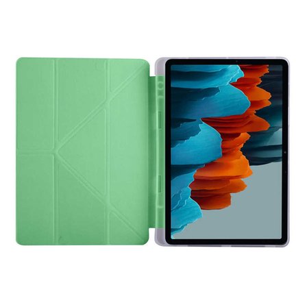 Samsung Galaxy Tab S7 T870 Uyumlu Kılıf Zore Tri Folding Kalem Bölmeli Standlı Kılıf