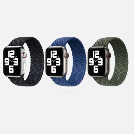 Apple Watch 38mm Uyumlu Kordon Hasır Örgü Esnek KRD-32 Small Kayış