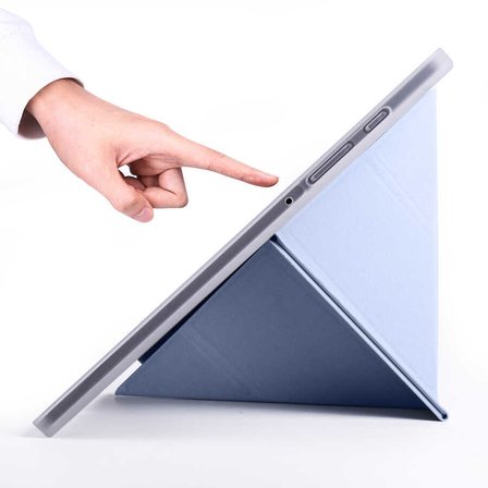 Samsung Galaxy Tab S6 Lite P610 Uyumlu Kılıf Zore Tri Folding Kalem Bölmeli Standlı Kılıf