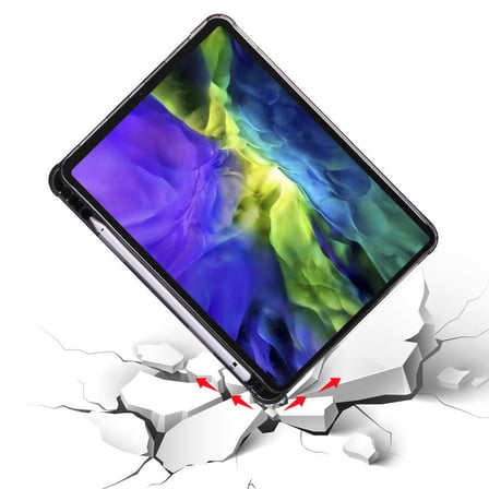 Apple iPad Pro 12.9 2020 (4.Nesil) Uyumlu Kılıf Zore Tri Folding Kalem Bölmeli Standlı Kılıf