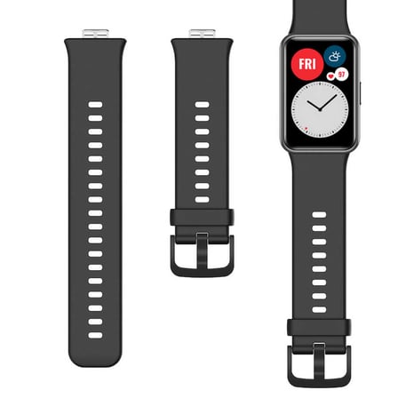 Huawei Watch Fit Uyumlu Kordon Silikon Yumuşak Esnek Aparatlı KRD-43 Kayış