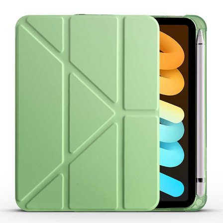 Apple iPad Mini 2021 (6.Nesil) Uyumlu Kılıf Zore Tri Folding Kalem Bölmeli Standlı Kılıf