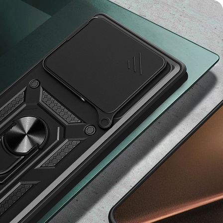 Xiaomi 15T Pro Uyumlu Kılıf Magnetik Standlı Kamera Korumalı Zore Sürgülü Vega Kapak