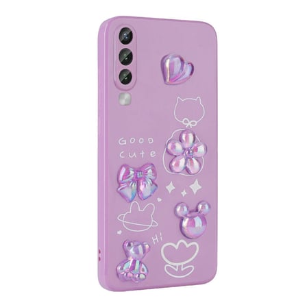 Samsung Galaxy A70 Uyumlu Kılıf Kabartma Figürlü Parlak Zore Toys Silikon Kapak