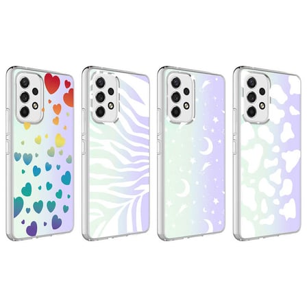 Samsung Galaxy A73 Uyumlu Kılıf Zore M-Blue Desenli Kapak