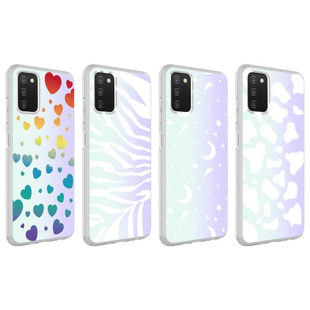 Samsung Galaxy A03S Uyumlu Kılıf Zore M-Blue Desenli Kapak