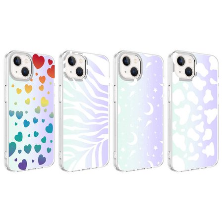 Apple iPhone 13 Uyumlu Kılıf Zore M-Blue Desenli Kapak