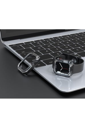 Apple Watch 38mm Uyumlu Zore Watch Gard 08 Sert PC + Silikon Koruyucu