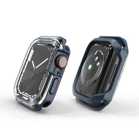 Apple Watch 7 41mm Uyumlu Zore Watch Gard 08 Sert PC + Silikon Koruyucu