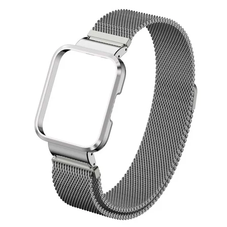 Xiaomi Redmi Watch (Mi Watch Lite) Uyumlu Kordon Hasır Metal Mıknatıslı Zore KRD-58 Kayış