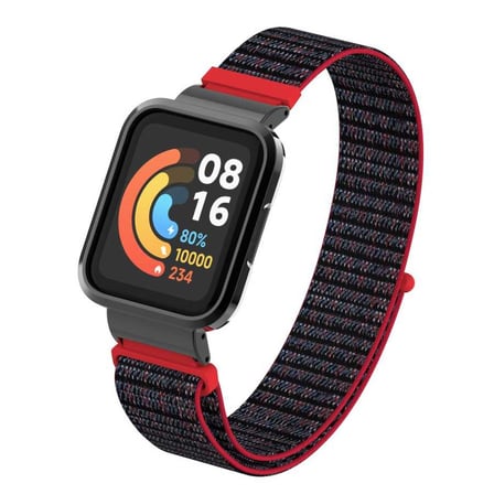 Xiaomi Redmi Watch (Mi Watch Lite) Uyumlu Kordon Hasır Örgü Cırt Cırtlı Zore KRD-61 Kayış