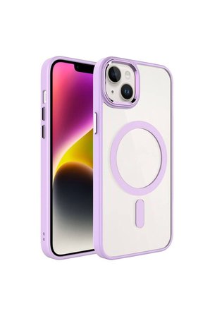 Apple iPhone 13 Uyumlu Kılıf Wireless Şarj Özellikli Zore Krom M-safe Silikon Kapak