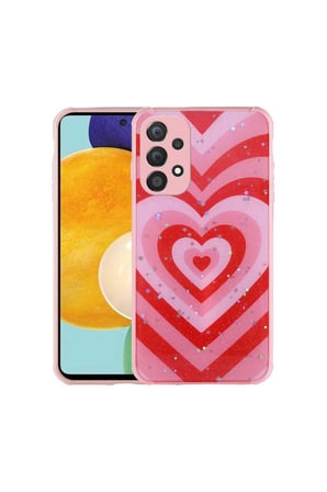 Samsung Galaxy A33 5G Uyumlu Kılıf Simli Desenli Kamera Korumalı Parlak Zore Popy Kapak