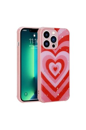 Apple iPhone 13 Pro Max Uyumlu Kılıf Simli Desenli Kamera Korumalı Parlak Zore Popy Kapak