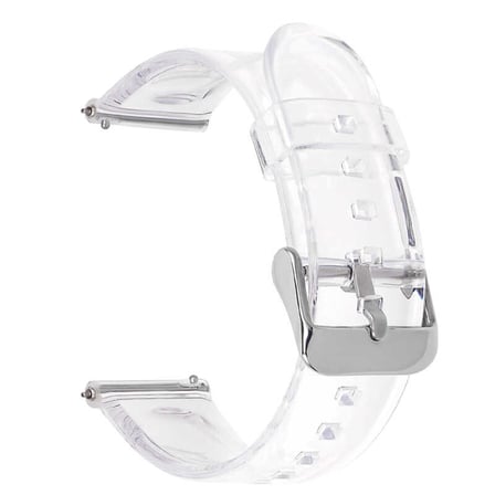 Huawei GT2 46mm Uyumlu Kordon Silikon Şeffaf Transparan Esnek KRD-13 Kayış 
