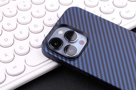 Apple iPhone 12 Pro Max Uyumlu Kılıf Karbon Fiber Tasarımlı Zore Karbono Kapak