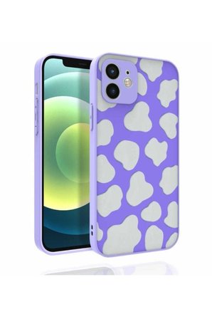 Apple iPhone 12 Uyumlu Kılıf Desenli Kamera Korumalı Parlak Zore Nora Kapak
