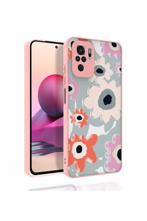 Xiaomi Redmi Note 10 Uyumlu Kılıf Desenli Kamera Korumalı Parlak Zore Nora Kapak