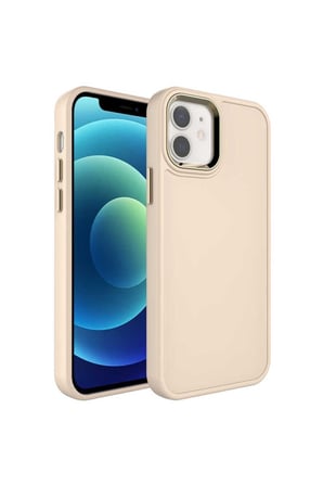 Apple iPhone 11 Uyumlu Kılıf Metal Çerçeve ve Buton Tasarımlı Sert Zore Botox Kapak