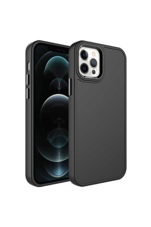 Apple iPhone 13 Pro Uyumlu Kılıf Metal Çerçeve ve Buton Tasarımlı Sert Zore Botox Kapak
