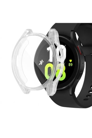 Samsung Galaxy Watch 5 40mm Uyumlu Silikon TPU Kasa ve Ekran Koruyucu Zore Watch Gard 15