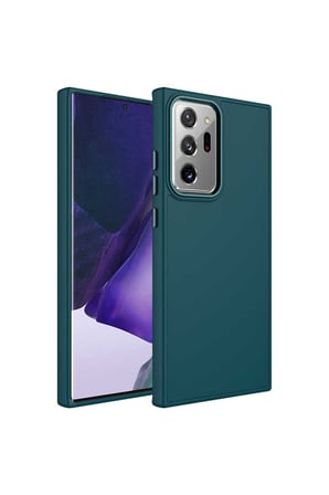 Samsung Galaxy Note 20 Ultra Uyumlu Kılıf Metal Çerçeve ve Buton Tasarımlı Silikon Zore Luna Kapak