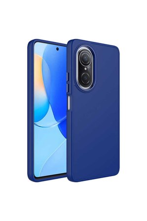 Huawei Nova 9 SE Uyumlu Kılıf Metal Çerçeve ve Buton Tasarımlı Silikon Zore Luna Kapak