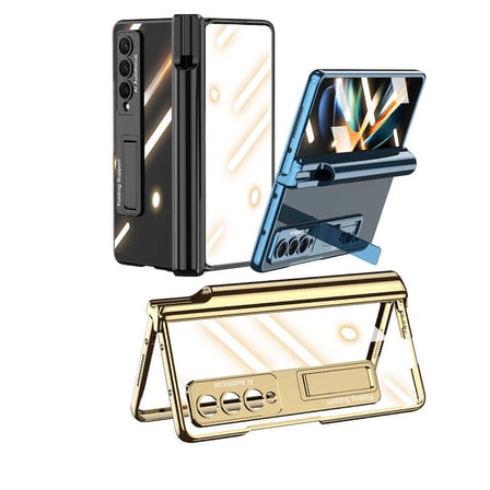 Samsung Galaxy Z Fold 4 Uyumlu Kılıf Zore Kıpta Standlı Kalem Bölmeli Kapak
