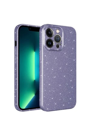 Apple iPhone 13 Pro Max Uyumlu Kılıf Kamera Korumalı Simli Lüks Zore Koton Kapak