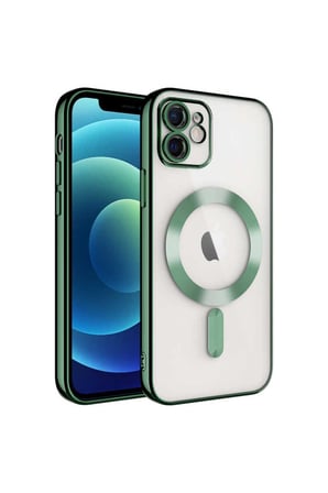 Apple iPhone 12 Pro Uyumlu Kılıf Kamera Korumalı M-safe Wireless Şarj Özellikli Zore Demre Kapak