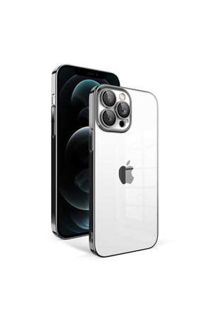 Apple iPhone 12 Pro Max Uyumlu Kılıf Kamera Korumalı Renkli Çerçeveli Zore Garaj Kapak