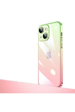 Apple iPhone 14 Uyumlu Kılıf Parlak Renk Geçişli Kamera Korumalı Zore Senkron Kapak