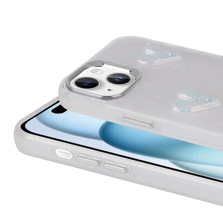 Apple iPhone 15 Plus Uyumlu Kılıf Kabartma Figürlü Parlak Zore Eralli Silikon Kapak