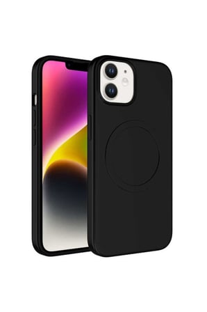Apple iPhone 12 Uyumlu Kılıf M-safe Wireless Şarj Özellikli Pastel Renk Silikon Zore Plas Kapak
