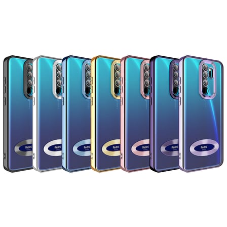 Xiaomi Redmi Note 8 Pro Uyumlu Kılıf Kamera Korumalı Logo Gösteren Zore Omega Kapak