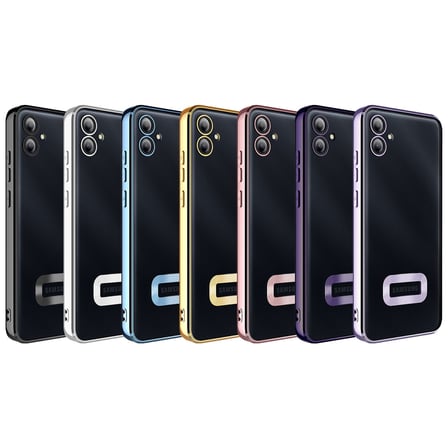 Samsung Galaxy A04E Uyumlu Kılıf Kamera Korumalı Logo Gösteren Zore Omega Kapak