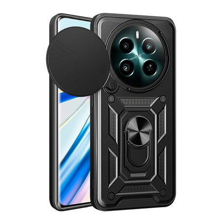 Realme 12 Uyumlu Kılıf Magnetik Standlı Kamera Korumalı Zore Sürgülü Vega Kapak
