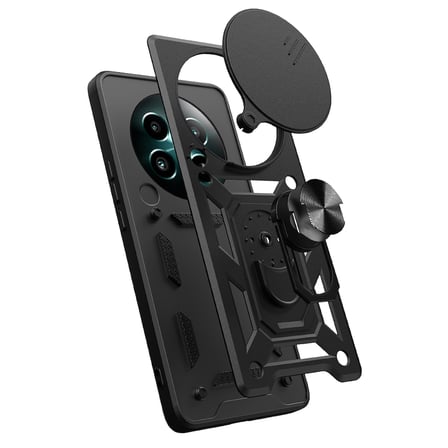 Realme 12 Uyumlu Kılıf Magnetik Standlı Kamera Korumalı Zore Sürgülü Vega Kapak