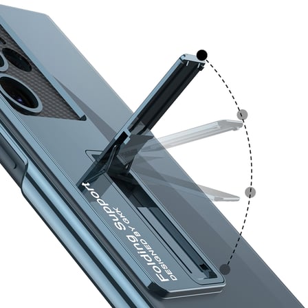 Samsung Galaxy S23 Ultra Uyumlu Kılıf Kamera Korumalı Şeffaf Tasarımlı Zore Lego Standlı Kapak