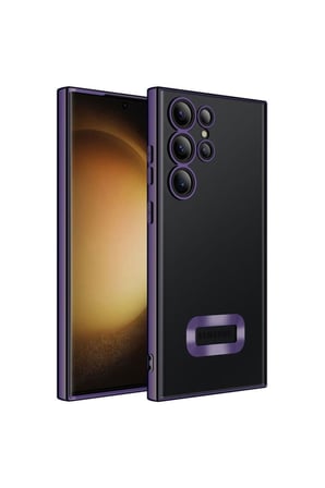 Samsung Galaxy S23 Ultra Uyumlu Kılıf Kamera Korumalı Logo Gösteren Zore Omega Kapak