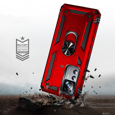Xiaomi Mi 12T Uyumlu Kılıf Sert Silikon Yüzüklü Zırhlı Zore Vega Kapak