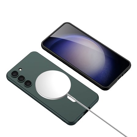 Samsung Galaxy S23 Uyumlu Kılıf Wireless Şarj Özellikli Zore Kıpta M-safe Silikon Kapak