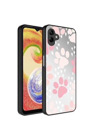 Samsung Galaxy A04 Uyumlu Kılıf Aynalı Desenli Kamera Korumalı Parlak Zore Mirror Kapak