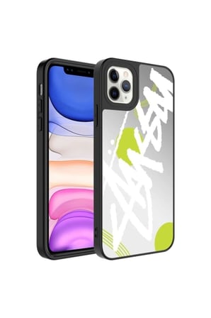 Apple iPhone 11 Pro Uyumlu Kılıf Aynalı Desenli Kamera Korumalı Parlak Zore Mirror Kapak