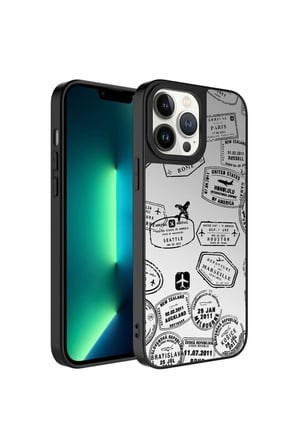 Apple iPhone 13 Pro Uyumlu Kılıf Aynalı Desenli Kamera Korumalı Parlak Zore Mirror Kapak