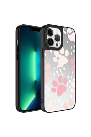 Apple iPhone 13 Pro Uyumlu Kılıf Aynalı Desenli Kamera Korumalı Parlak Zore Mirror Kapak