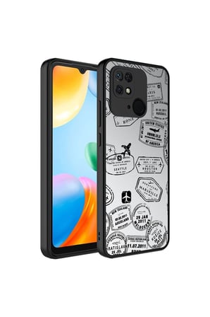 Xiaomi Redmi 10C Uyumlu Kılıf Aynalı Desenli Kamera Korumalı Parlak Zore Mirror Kapak