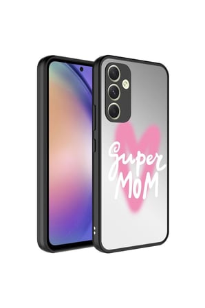 Samsung Galaxy A34 Uyumlu Kılıf Aynalı Desenli Kamera Korumalı Parlak Zore Mirror Kapak