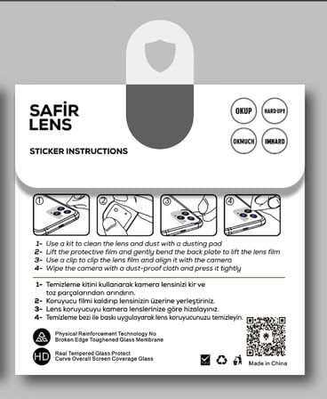 Apple iPhone 12 Pro Max Uyumlu Zore CL-11 Safir Parmak İzi Bırakmayan Anti-Reflective Kamera Lens Koruyucu